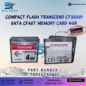 SIATECH-COMPACT FLASH TRANSCEND CTX500I SATA CFAST MEMORY CARD 4GB TS4GCFX500I
