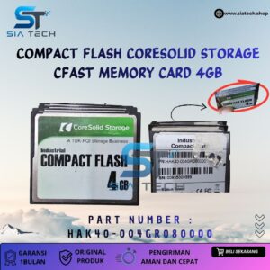SIATECH-COMPACT FLASH CORESOLID STORAGE CFAST MEMORY CARD 4GB HAK40-004GR080000