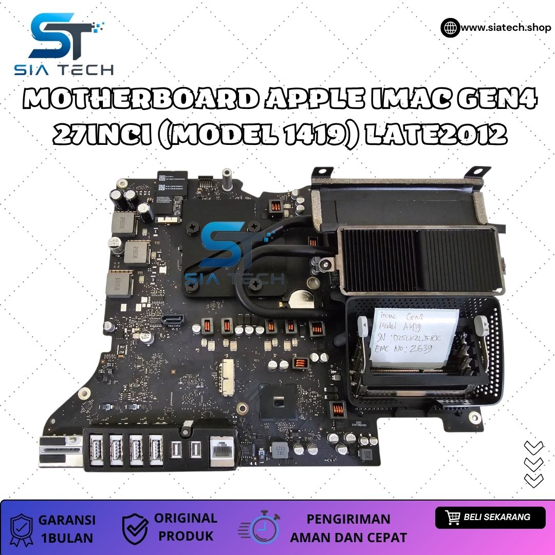 SIATECH-MOTHERBOARD APPLE IMAC GEN4 27INCI (MODEL 1419) LATE2012 31PITMB00B0
